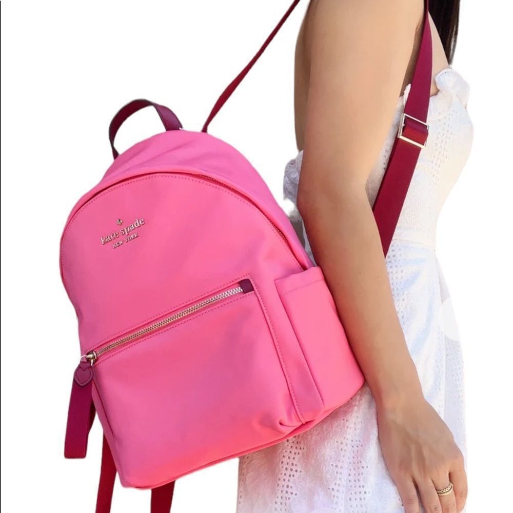 Kate ♠️ Spade Deep Dahli Chelsea Backpack! - Picture 6 of 12
